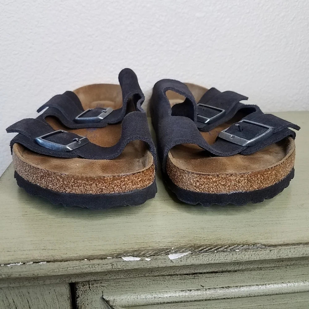 Birkenstock Arizona Soft Footbed Black Suede Sandals